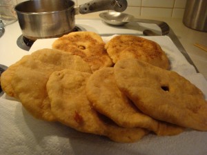 tortas fritas, sopapillas, or navajo fry fried in coconut oil