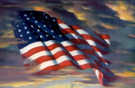 worn American Flag