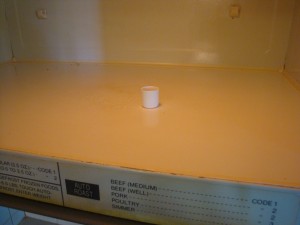 Chapstick lid in the microwave