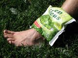 bag of frozen peas for an ice pack