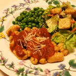 whole wheat sweet potato gnocchis on plate